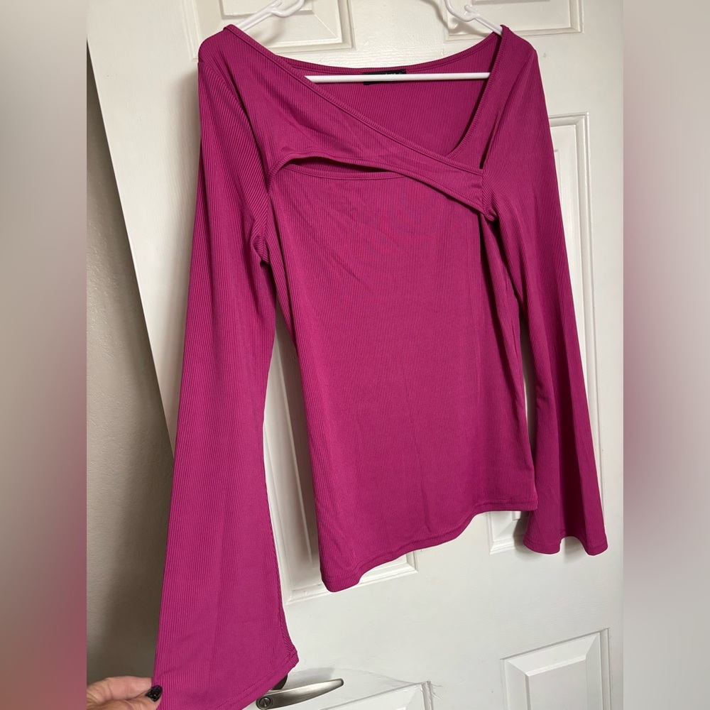 Women's Pink Long Sleeve Top